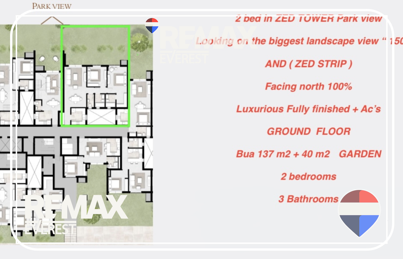 Ground Apartment for Sale in Zed 137 sqm